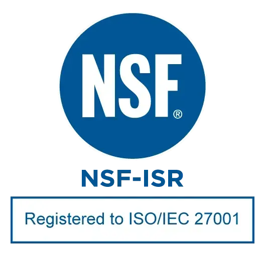 NSF-ISR Registered to ISO/IEC 27001